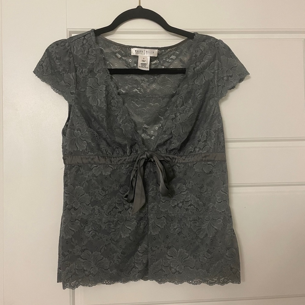 White House Black Market Lace Blouse